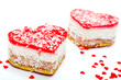 two jelly heart-shaped cakes