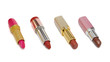 four multicolored lipstick