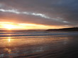 daybreak over scarborough beach and cliffs