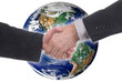 male and female global handshake