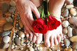 rose feet hand rose feet hand