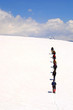 gruppe auf dem gletscher