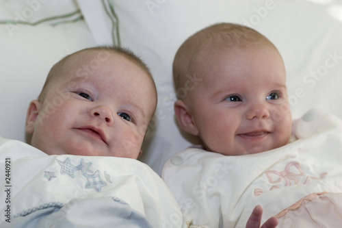 Photo: twins in bed twins in bed
