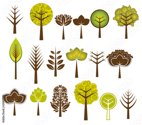 Illustration: many trees many trees