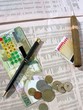 financial journal and objects