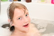 child in a bath