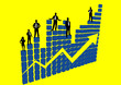 people on a graph of success