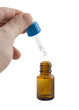 medical dropper in hands