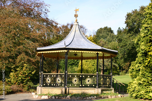 bandstand, victoria gardens, truro, uk