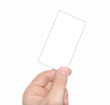 hand with business card