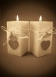 sepia twin candles