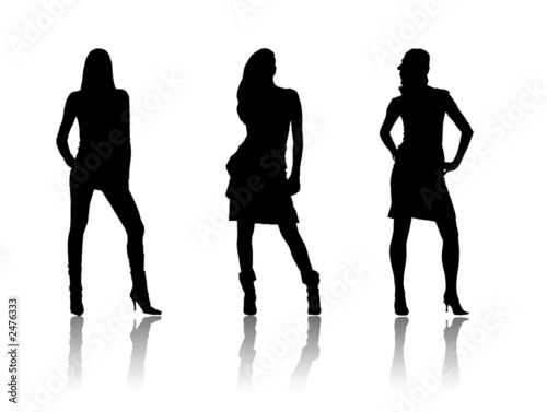 Fashionsgirls  on Three Black Fashion Girls Silhouettes    Antalia  2476333   See