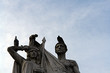 Photo: statue on a blue sky background statue on a blue sky background