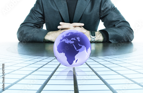 businessman on his desk