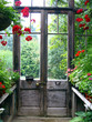 closed door in a secret garden closed door in a secret garden