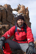 mountain tourist and cliff mountain tourist and cliff