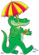 green crocodile