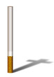 cigarette cross shadow on white