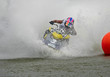 man rushes on a jetbike