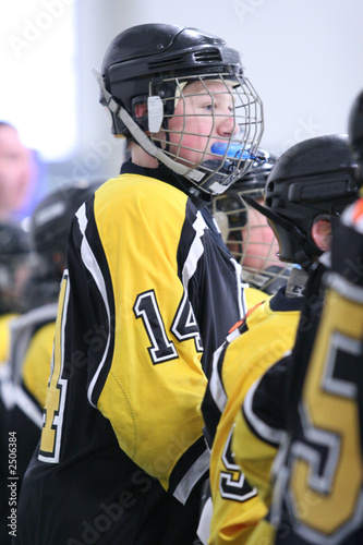 Photo: boy ice hockey bench boy ice hockey bench