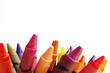 crayons on white crayons on white