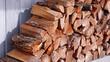 stacked fire wood