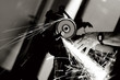 photo angle grinder in use