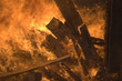 on fire