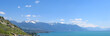 large view from the leman lake , switzerland , panorama