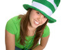woman dressed for saint patricks day