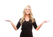 business woman showing something