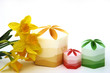 gift boxes and daffodils