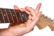 detail of guitar playing