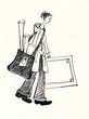 figure of the girl - the artist.