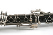 middle of a clarinet with holes and keys