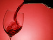 pouring red wine