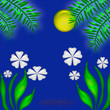 tropic night scene