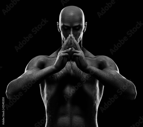 Illustration: zen male #1 bw zen male #1 bw