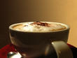 frisch gebrühter cappuccino