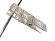 plastic pin on metal support