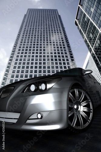 Illustration: car in a corporate environment car in a corporate environment