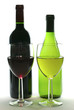red and white wine