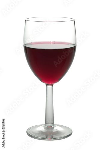 red wine glass isolated