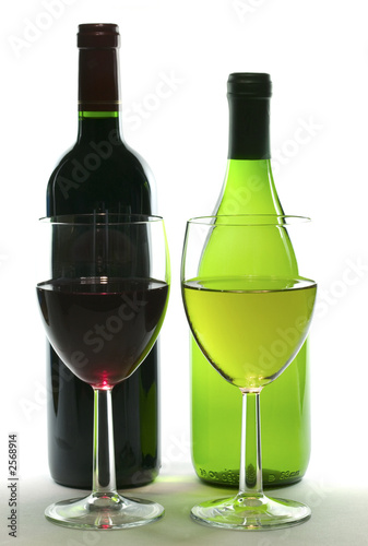 red and white wine