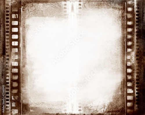 Illustration: grunge film frame grunge film frame