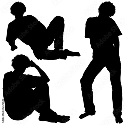 Illustration: mans silhouettes 01 mans silhouettes 01
