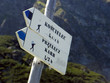 tourist signs in the mountains tourist signs in the mountains