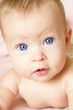 baby girl with blue eyes