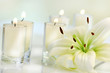 lily flower with candle lily flower with candle