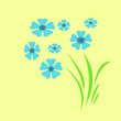 blue flower garden